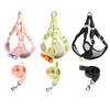 Dog Leash Slip Lead Vest with Lovely Flower Vest Rope 4ft Long Pet Strong Training Walking Swimming Hiking Lead