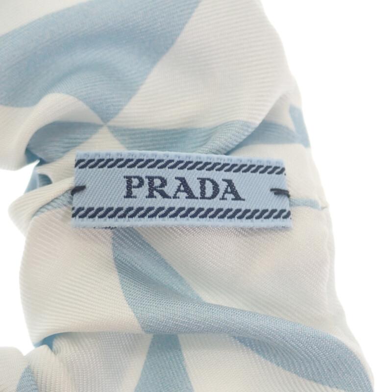 PRADA  1IF015_2DTP_F0X24 hair accessory blue/white silk Women