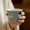Kreative handbemalte Welpenbesitzer-Teetasse im japanischen Stil, High-End-Pastellfarbe, Warmes Zimmer, Gongfu-Teeservice, Teetasse