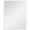 Miroir mural rectangulaire 90 x 70 cm, cadre en bois blanc, idéal pour la salle de bain, le salon ou la chambre à coucher