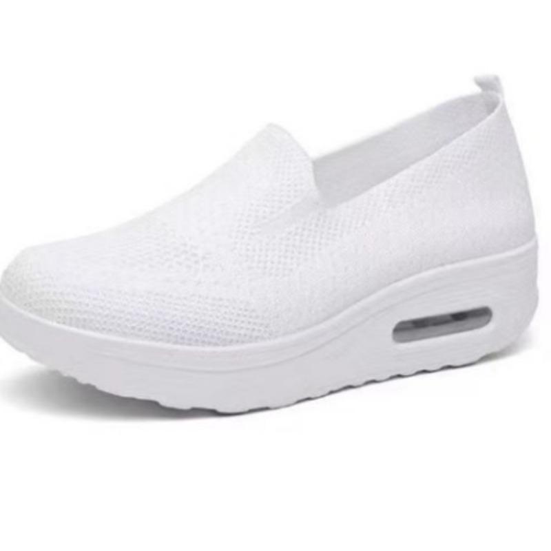 Air cushion rocking mesh shoes women's summer new fly-woven breathable casual shoes one-pedal women's shoes wholesale