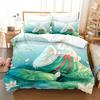 Green Flower Duvet Cover Set Double Bed With Pillowcase Lotus Bedding Set King Size 3pcs 2pcs Single Twin Full 200x200 220x240cm
