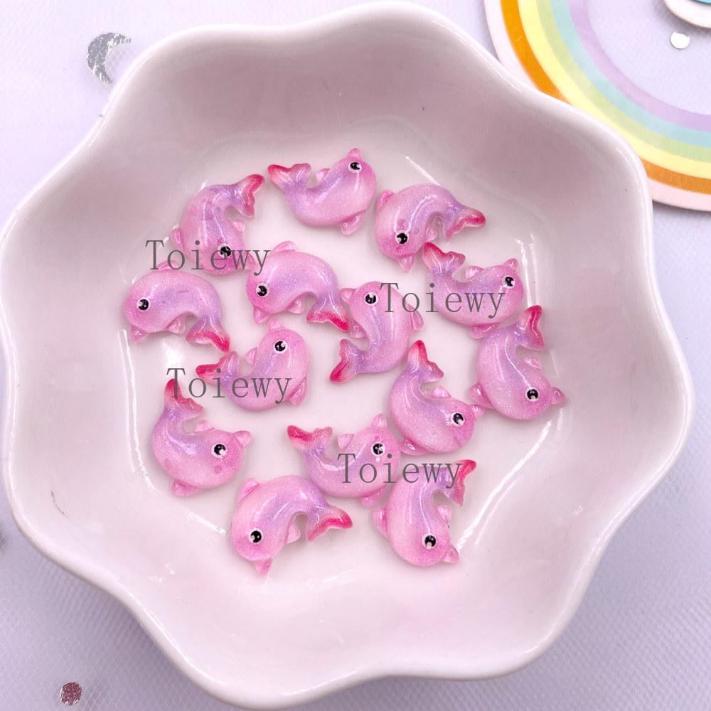 50pcs Resin Mini Colorful Mermaid Tail Shell Starfish Seahorse Conch Flatback Rhinestones Figurine Nail Art DIY Scrapbook Crafts