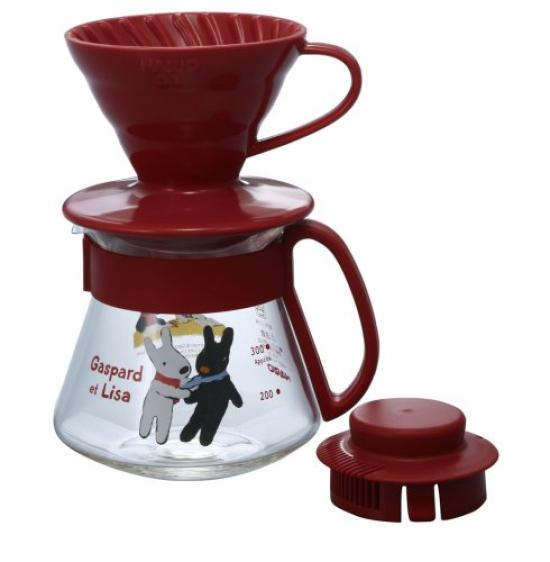 

Hario Lisa and Gaspard Color Dripper Set VDS-3812R-LG
