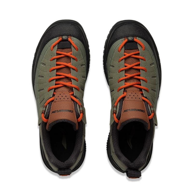 New LiNing CF Su Linchuan Lite Cushioning Wear Resistant Low Top Outdoor Trekking Shoes Men's Black Green AHCU057-2