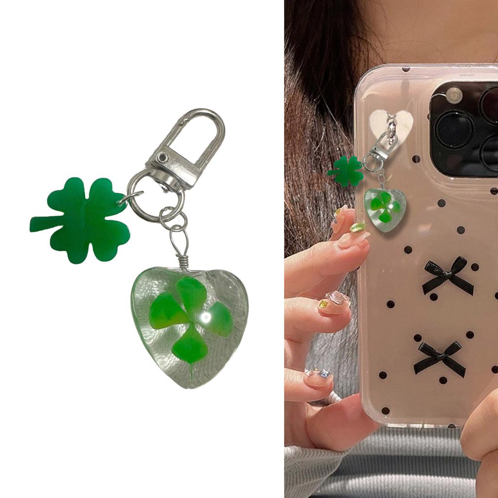 Stylish Handmade Four Leaf Clovers Pendant Charm Trendy Key Accessory Collection for Personalized Fashion Enthusiasts