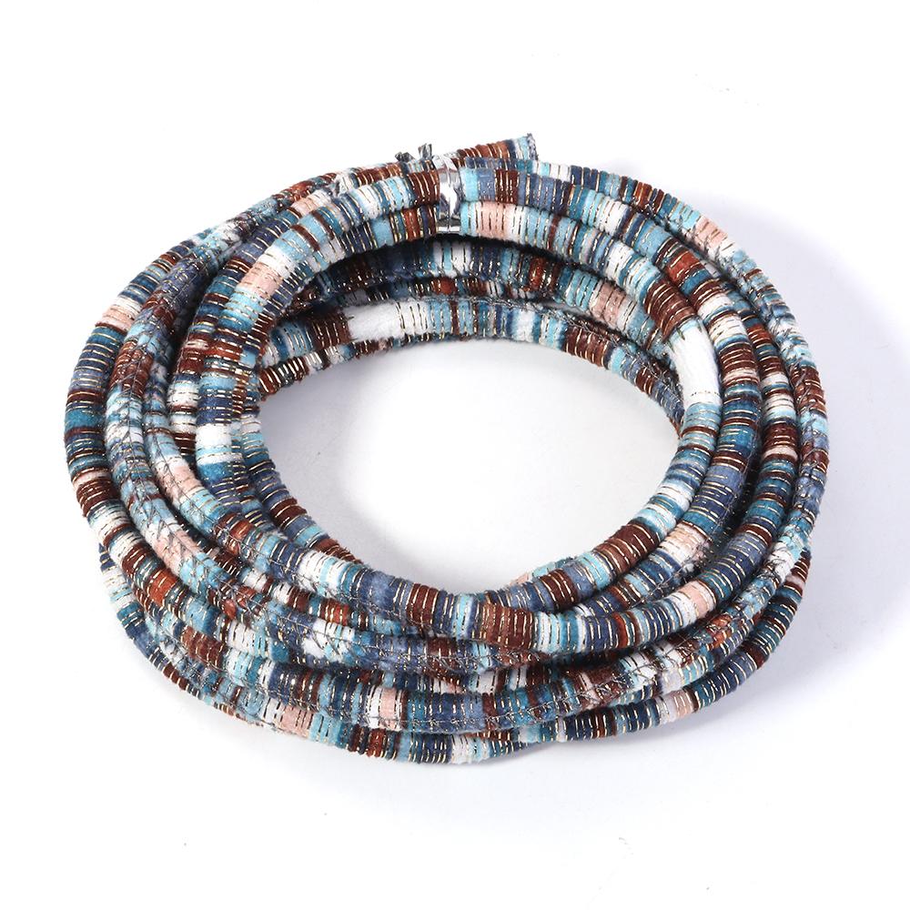 5Yards 6mm Round Cotton Cord Colorful Handmade Ethnic Style String Rope For DIY Jewelry Making Sewing Clothing Decor Accessories