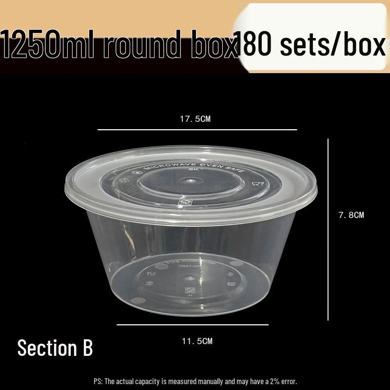 Disposable Round Plastic Food Containers