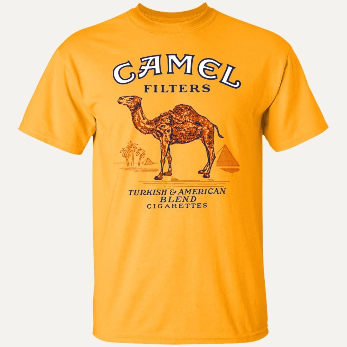 Camel Cigarettes Short Sleeve Yellow Unisex T-Shirt S