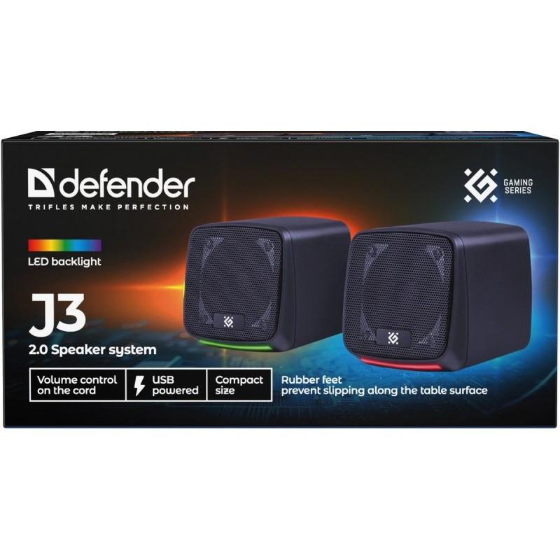 PC speakers J3 2.0 6W LED USB Black