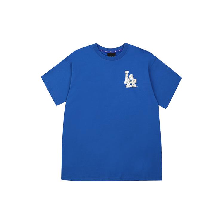 New MLB Drop Shoulder Sleeve T Shirt Unisex Blue 31TS15031-07U
