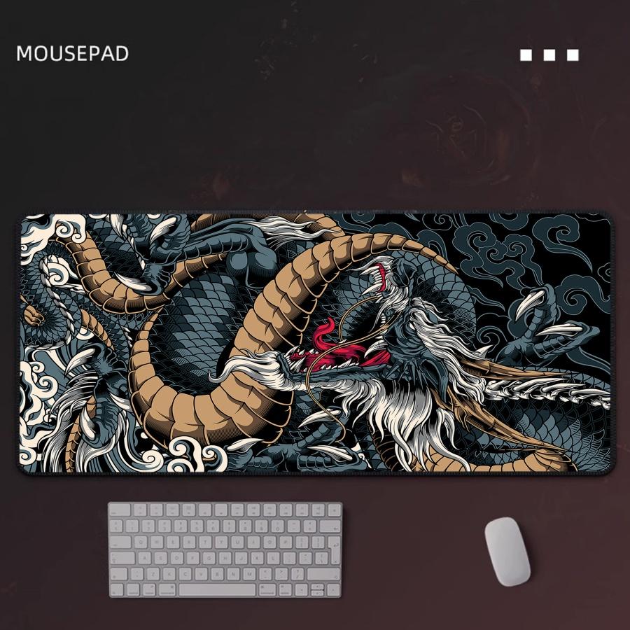 Gaming Mouse Pad Chinese Dragon Computer Gamer Mousepad Lock Edge Mouse Mat Game Accessories Keyboard Pads