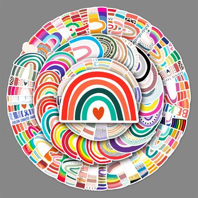100 Pictures of Rainbow Bridge Graffiti Personality Small Fresh Creative DIY Mobile Skateboard Suitcase Stickers Waterproof