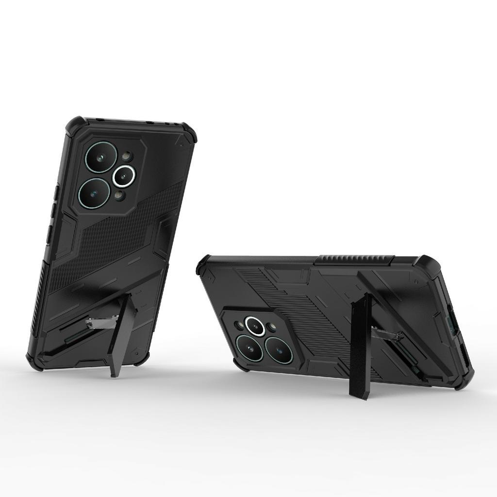 For Realme 15 Pro 5G Case PC + TPU Shockproof Phone Cover with Kickstand