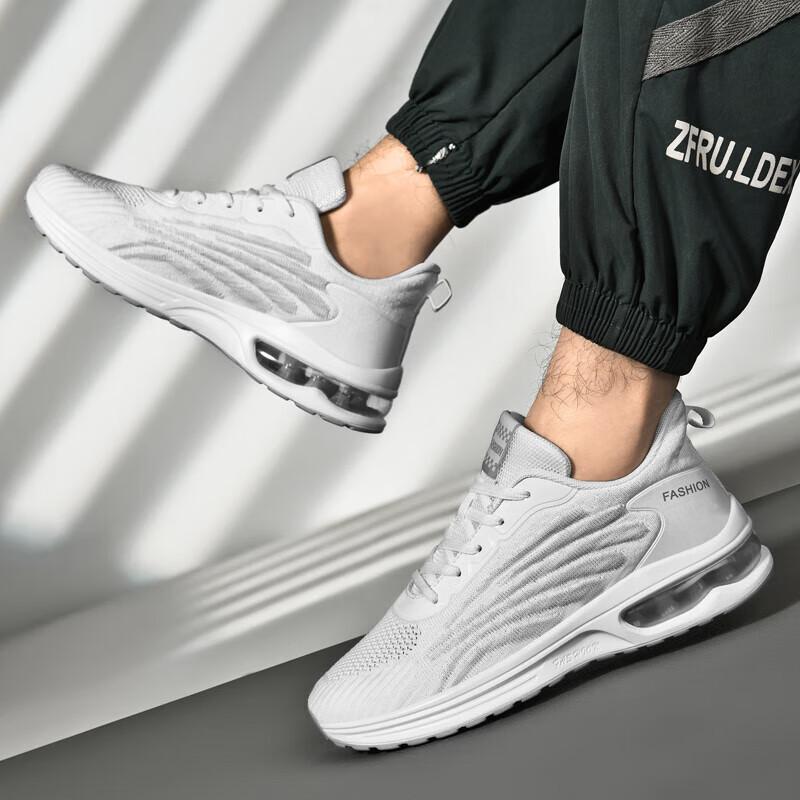 Men's Shoes Summer 2025 Mesh Large Size 45 Full Palm Air Cushion Men's Shoes 46 Shock Absorption Running Shoes 47 Sports Shoes Men's 48