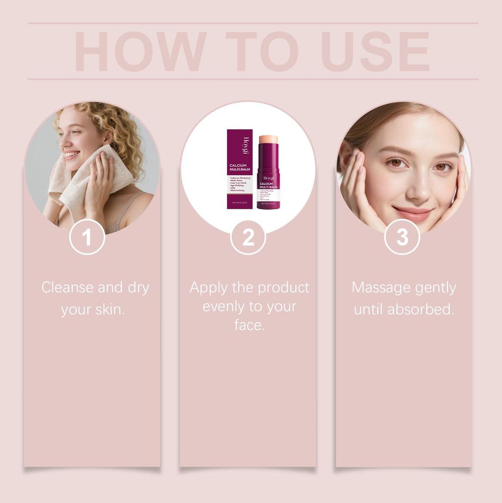 Calcium Multi Balm Firming Lightweight Hydrating Face Balm Tightening Smoothing Moisturing Stick Daily Skincar