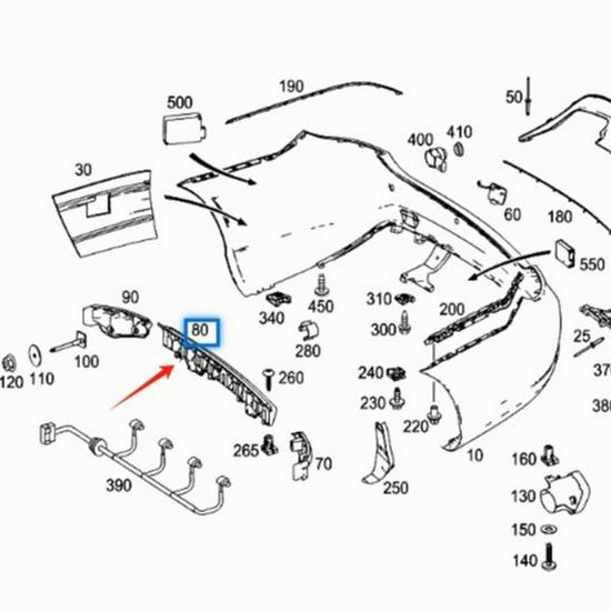 Rear Bumper Center Bracket for Mercedes-Benz E-Class W207