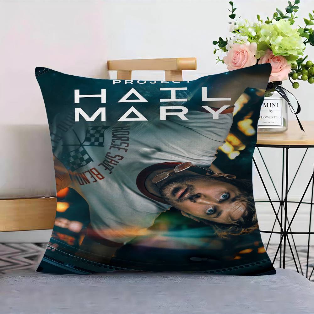 Ryan Gosling Movie Project Hail Mary  Pillow Covers Sofa Decorative Home Doublesided Printing Short Plush Cushion Cover