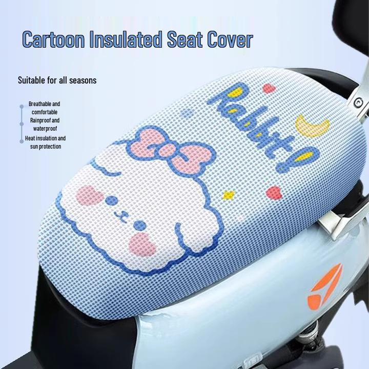 

Universal Electric Vehicle & Motorcycle Seat Cover: Waterproof, Sunproof, Breathable, Heat-Insulating for All Seasons Black
