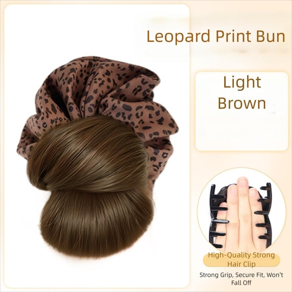 Elegant False Hair Pieces Claw Clip Ball Head Wig Korean Style Flower Bun Head Wig  Daily Use