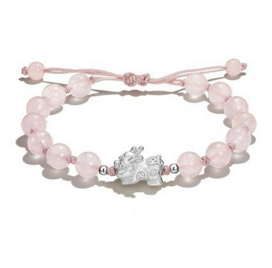 Sterling Silver Pixiu Couple Bracelets: Men's & Women's Beaded Love Tokens - Perfect for Christmas