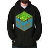 Pixelated Video Game Lover My World My Rules Hoodie Hooded Sweatshirt Men Women
