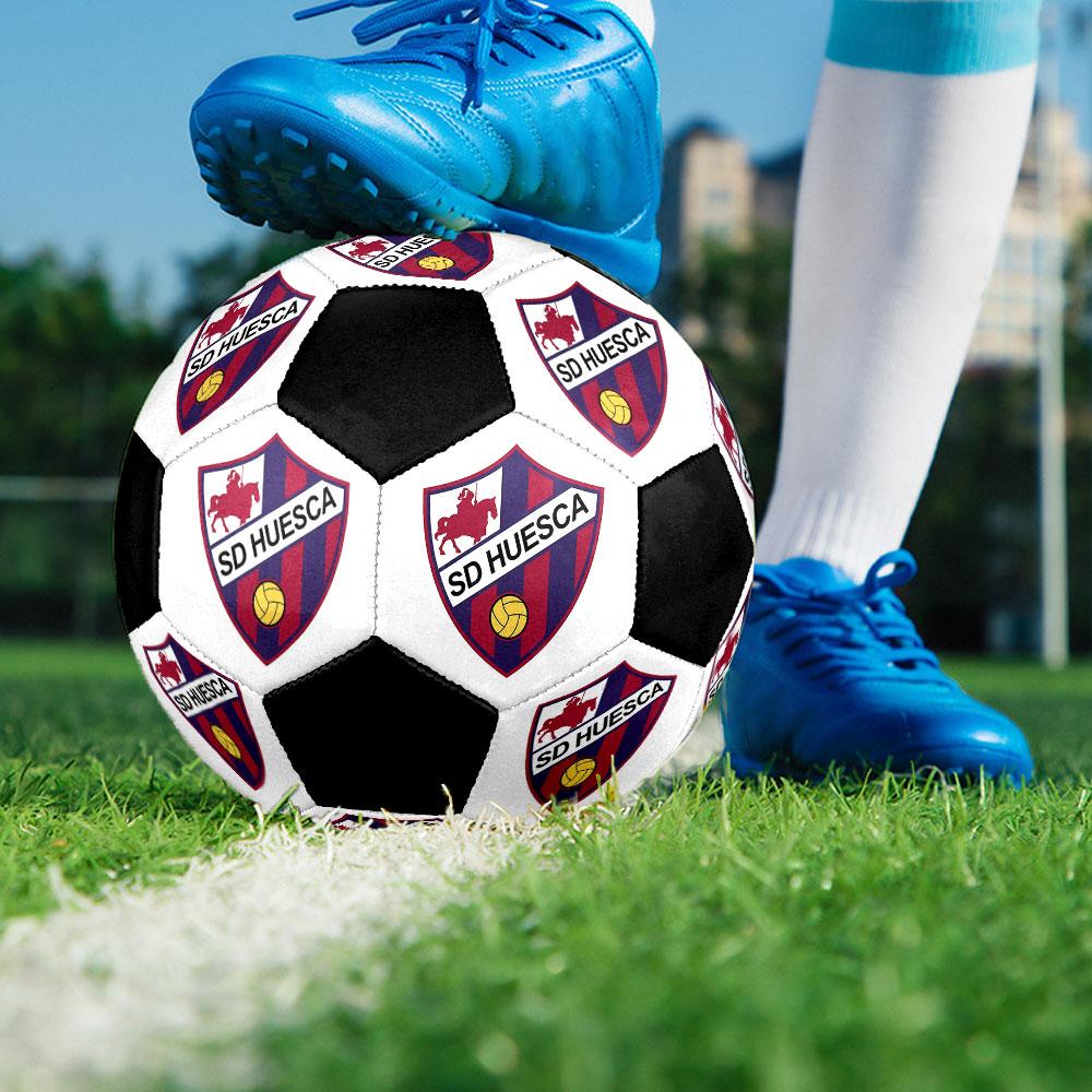 1 Stück S.D. Huesca Größe 5 Fußball Praha Hallenfußball Ball Bunt Alle Altersgruppen Maschinengenäht PVC Wettkampfbereit Langlebig Hoher Rückprall