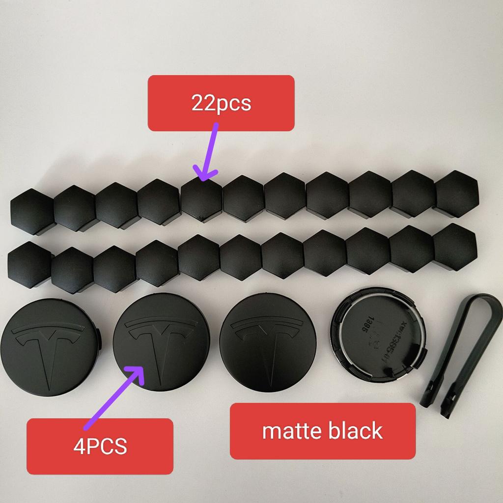 25PCS 29PCS  56/57mm For Tesla Model 3 Y Wheel  Original Car  Center Caps Logo Emblem Rims Hub Cover Caps Badge Accessories