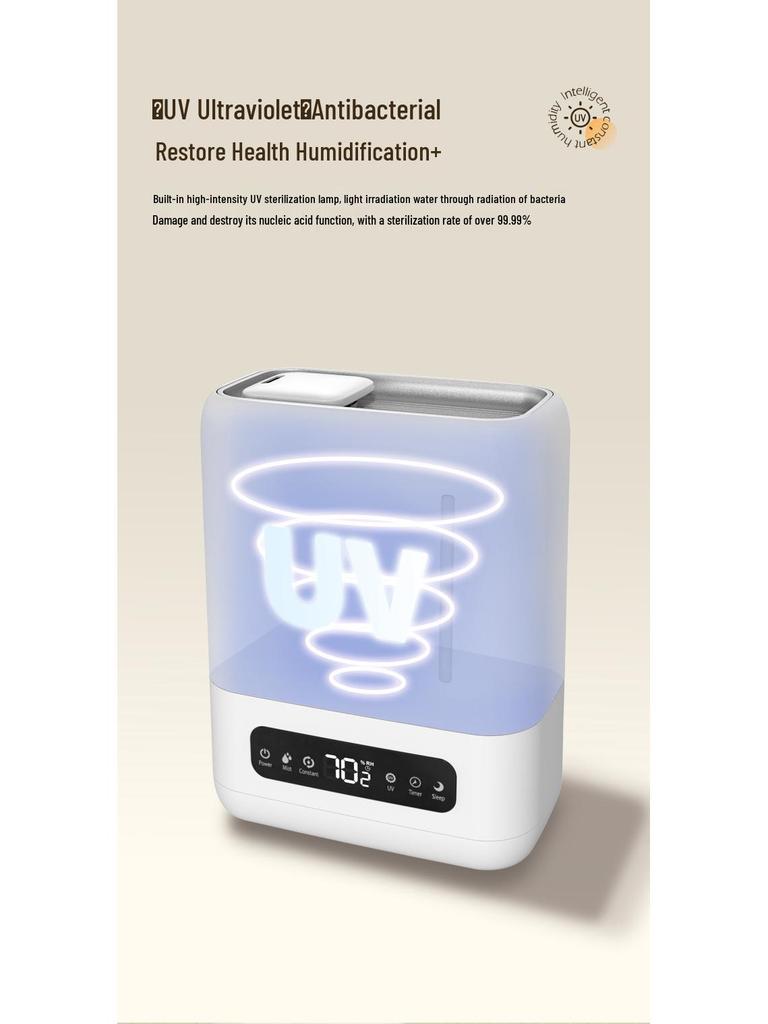 Smart Silent Humidifier: Large Capacity, Aromatherapy, Air Purifier, Bedroom, Constant Humidity, High Mist Output