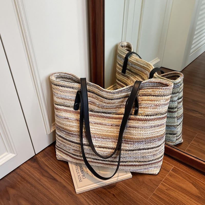 Modische Tragetasche Modische Ein-Schulter-Tasche Großvolumig Modische und Vielseitige Strand-Handtasche