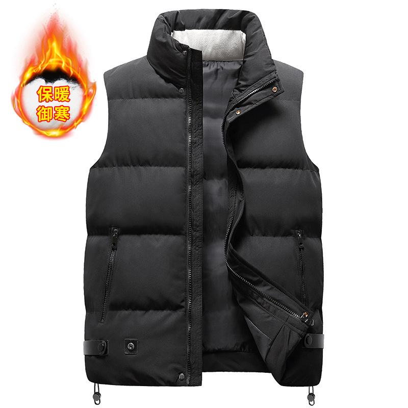 Feather Rong Cotton Vest Men Wish European and American Sleeveless Vest Couple Thickened Warm Jacket Vest