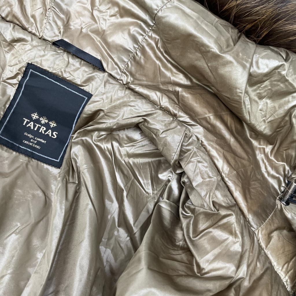 TATRAS LTA15A4399 Brown Quilted Down Coat with Fur Jacket 4 BrownUsed