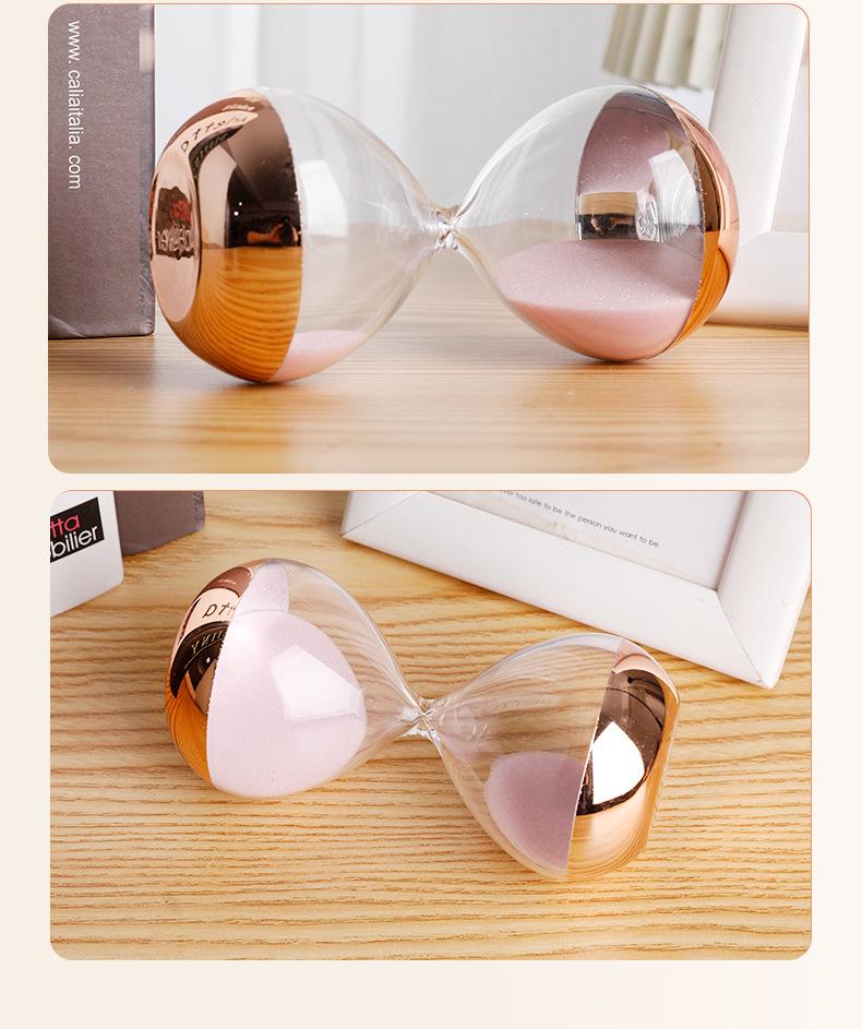 Modern Minimalist 10-Minute Transparent Hourglass Timer Ornament