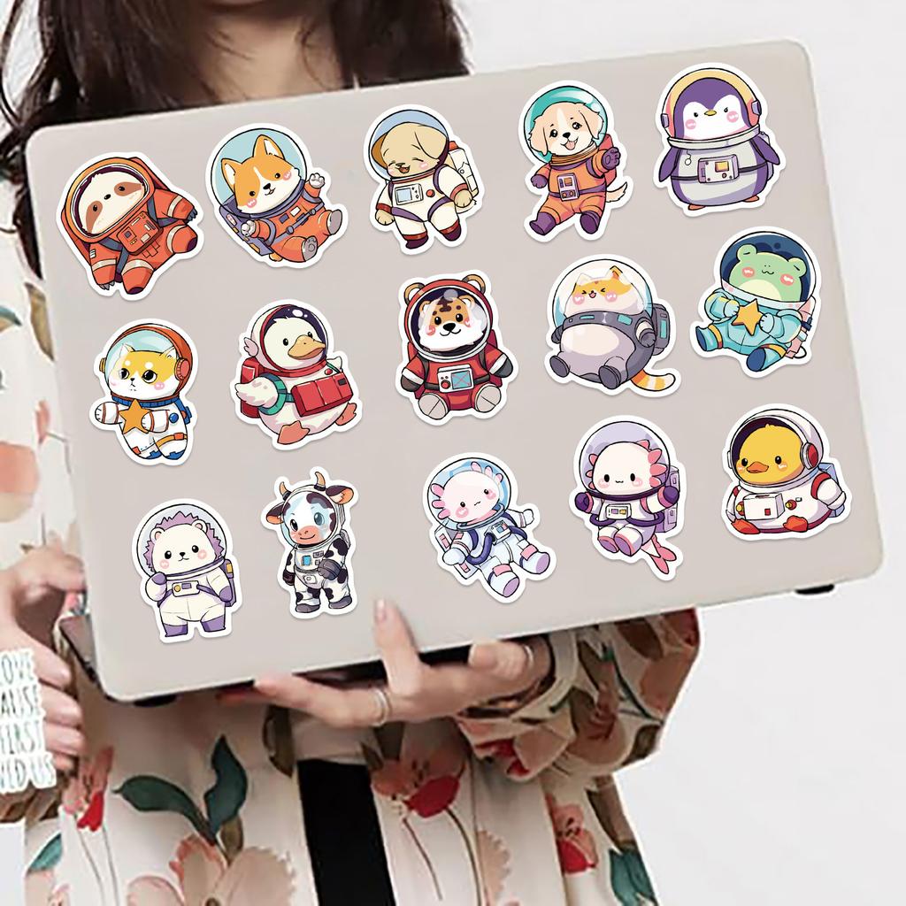50 Animal Astronaut Graffiti Stickers Decorate Guitar Laptop Suitcase DIY Waterproof