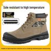 Men's Steel Toe Non-Slip Welding Work Shoes - High-Density, Anti-Smashing, Anti-Puncture, Wear-Resistant Safety Footwear