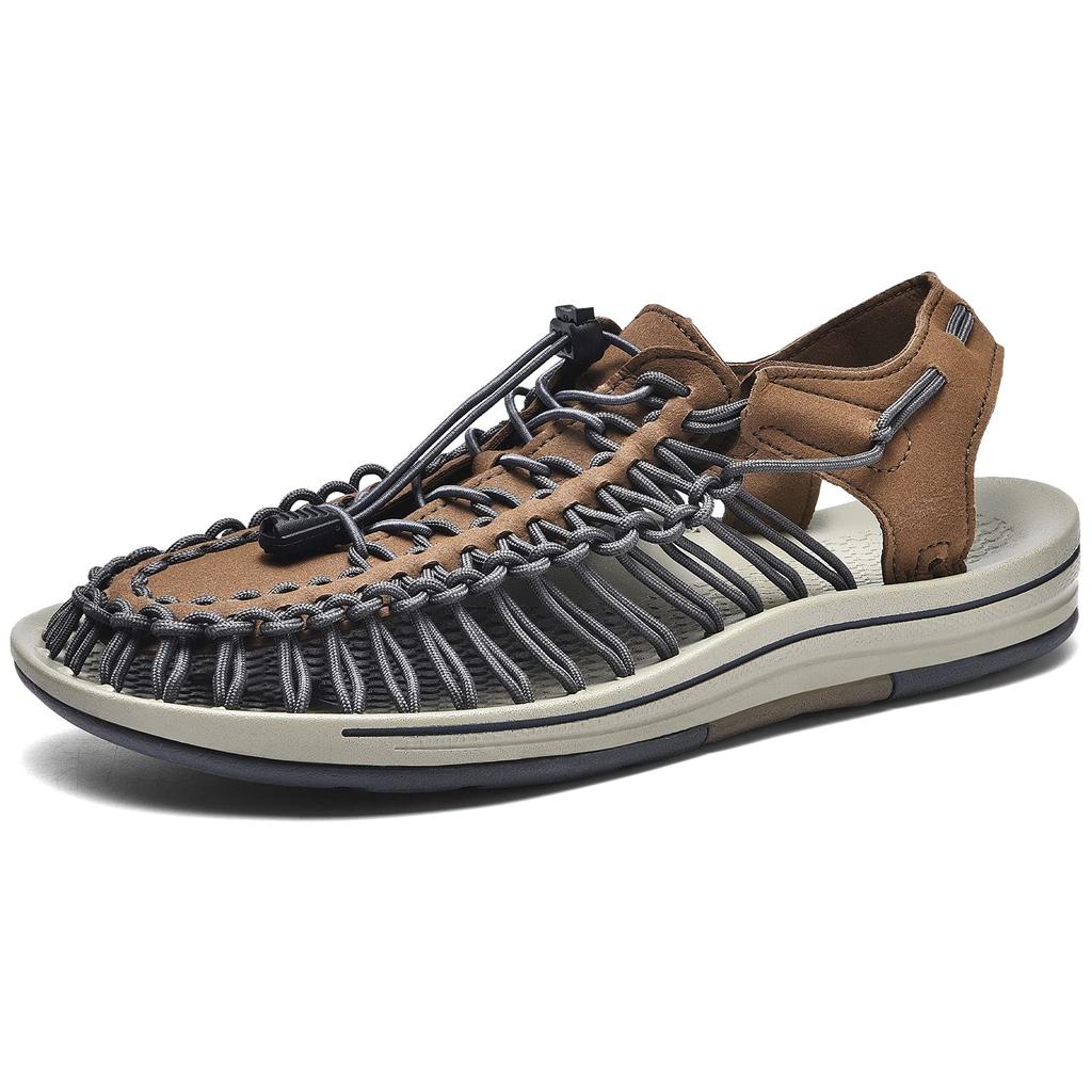 TIDELION Sports Size for Outdoor and Climbing Women's Sandals, Stylish, Lightweight, Quick-Drying, Non-Slip, Khaki, 27.0cm, Activities.