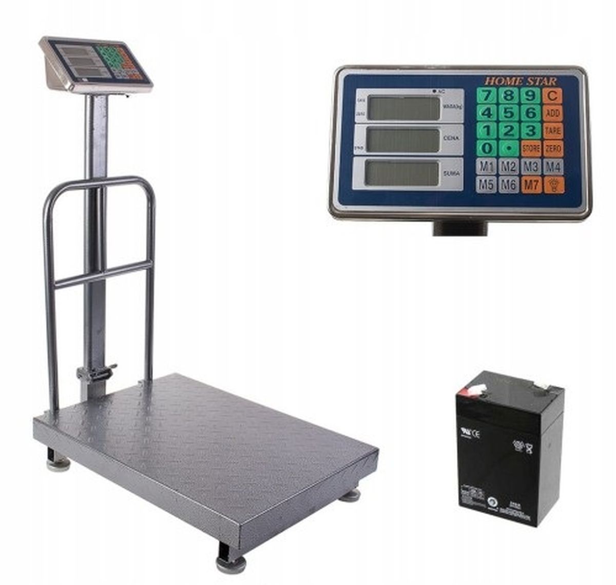 Warehouse Scale With Backrest For Shopping