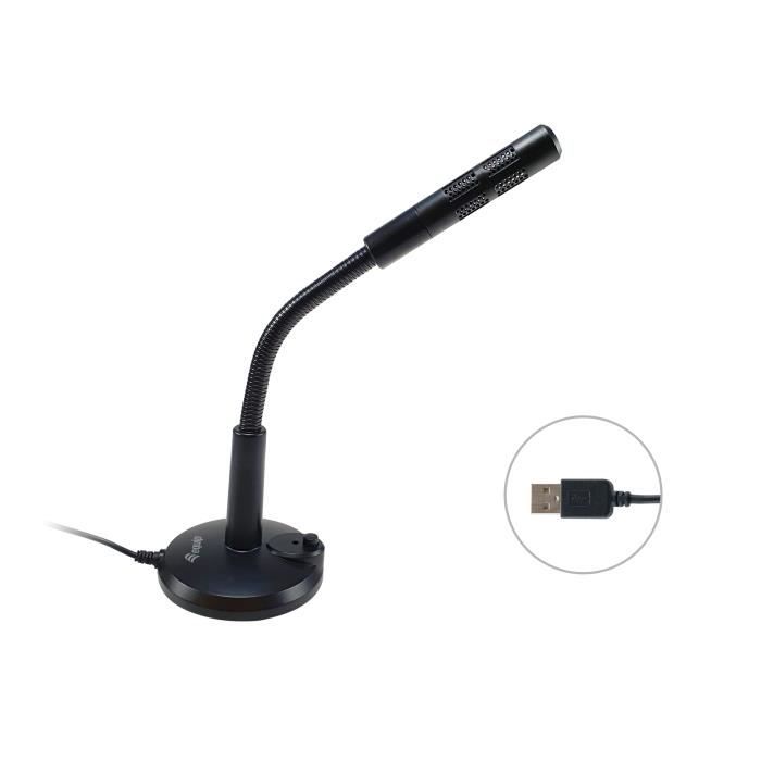 Microphone De Table - EQUIP - 245340 - Noir - USB - Sensibilité -47 dB