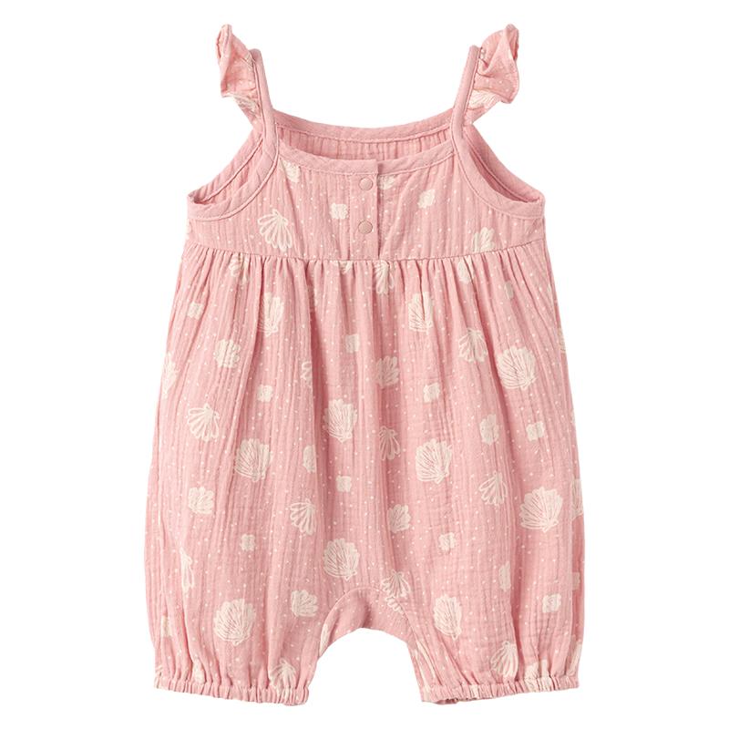 Babylove Girls  Cotton Gauze Strap Romper 73