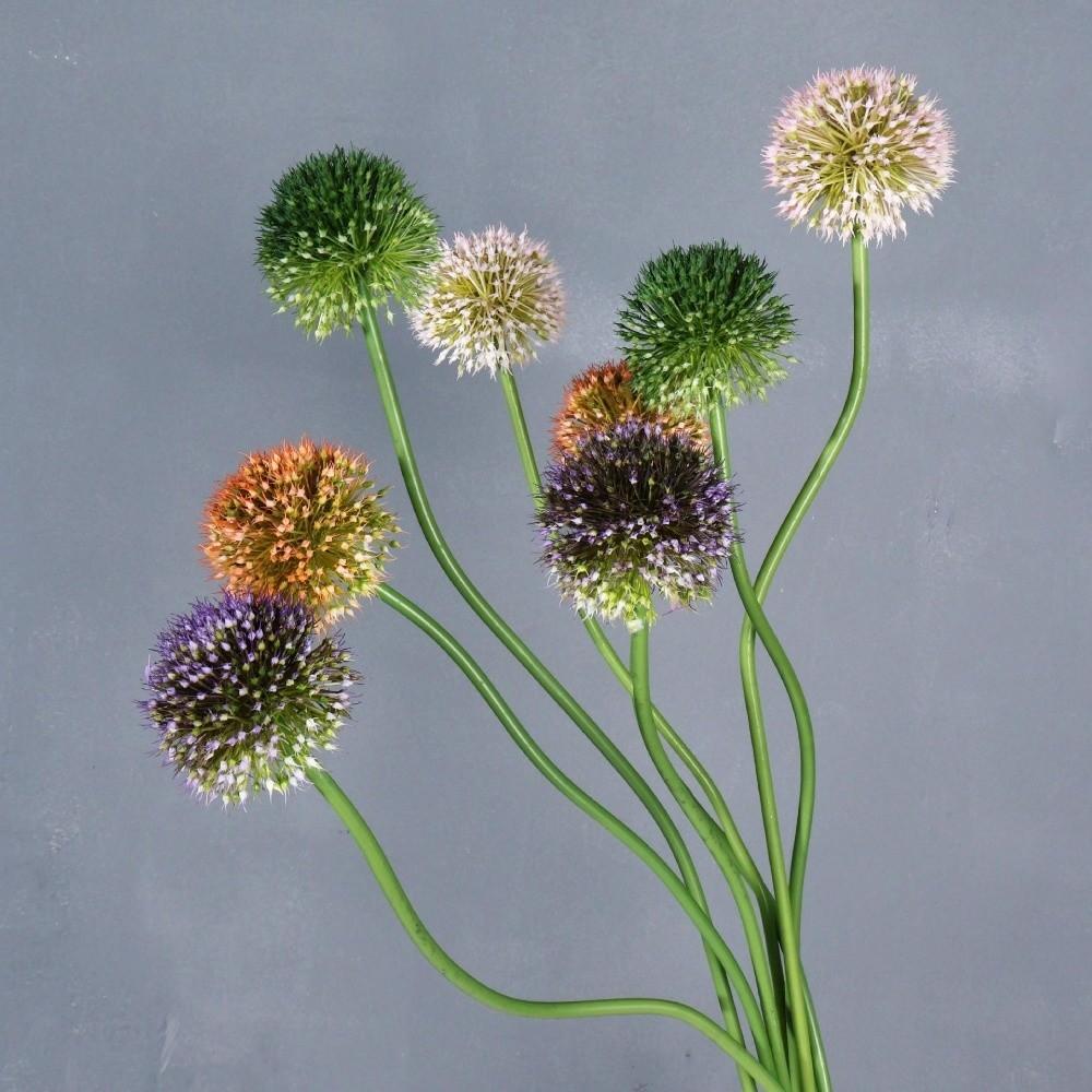 Scallion Balls Artificial Onion Ball Flowers Single Dandelion Branch Flower  Living Room Ornaments