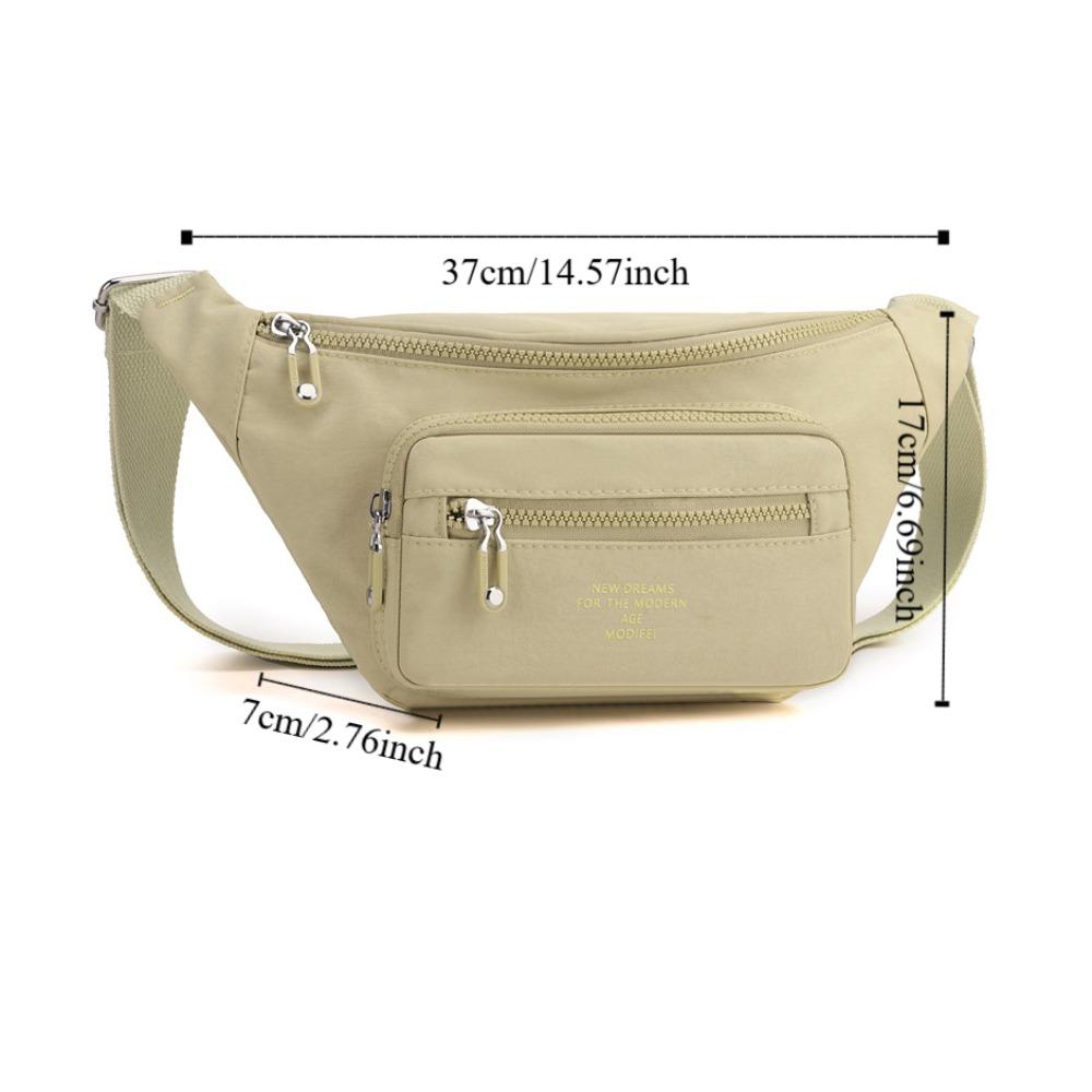 Portable Nylon Crossbody Bag Solid Color Middle Aged Tote Bag Fashion Mobile Phone Bag  Mom