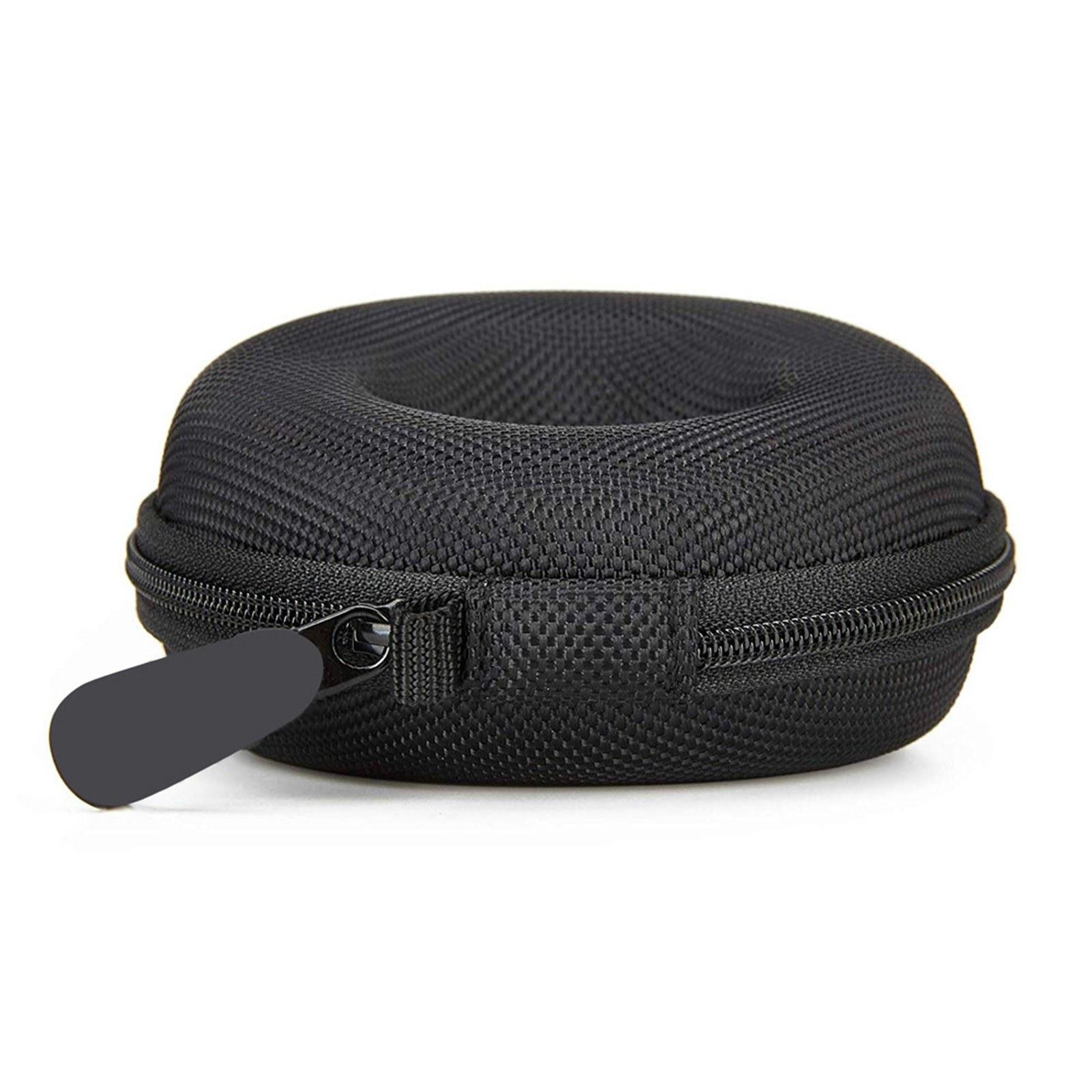 

Watch Storage Case Waterproof Portable Watch Travel Case Single Smart Clock Box with Zipper Anti-Fall Shockproof Cushioned Round Watch Case Black
