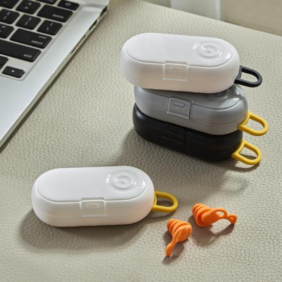 Mini Portable Pill Box Durable Construction 3 Grids Easy to Carry Multipurpose Tablet Medicine Organizer Earplugs Protector Case