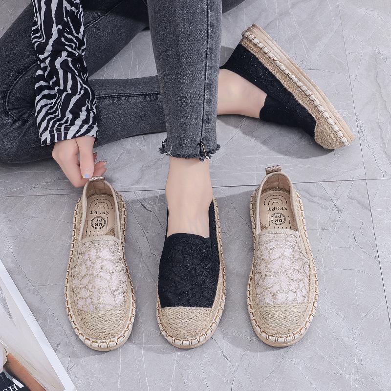 Fashion Summer Women's Shoes 2025 New Fashion Braid Mesh Breathable Lightweight Flat Bottomed Casual Shoes for Women Zapatos De Mujer