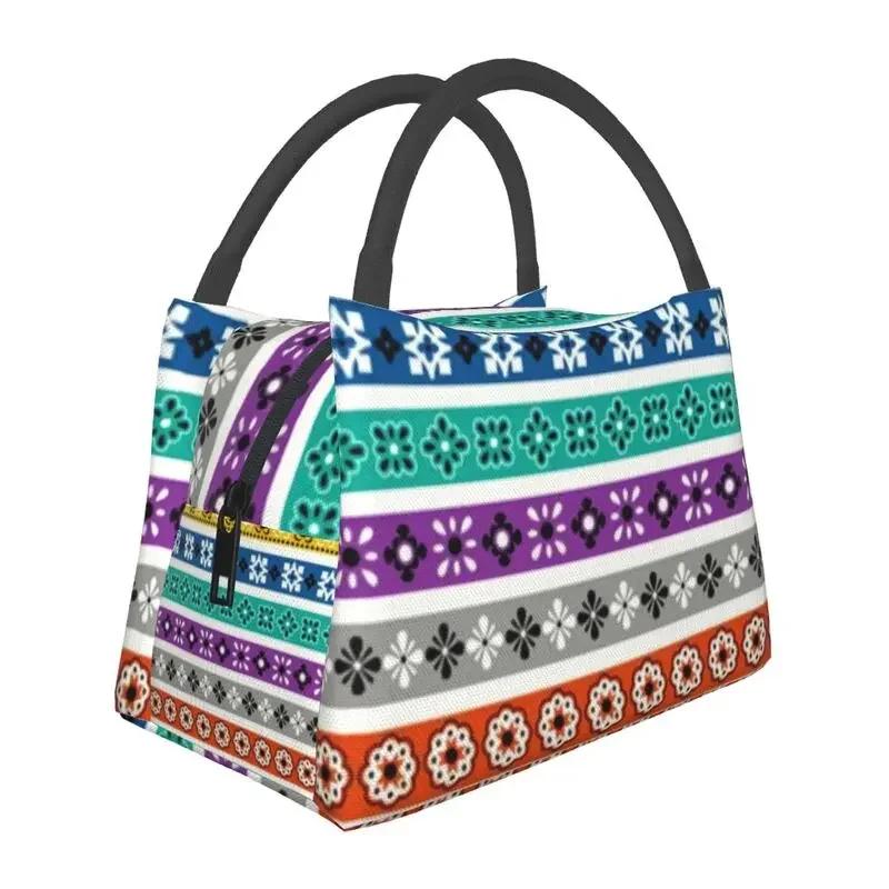 Geantă de prânz personalizată clasică Paisley cu model de bandană pentru femei, răcitor termic, cutie de prânz izolată pentru picnic, camping, muncă, călătorii