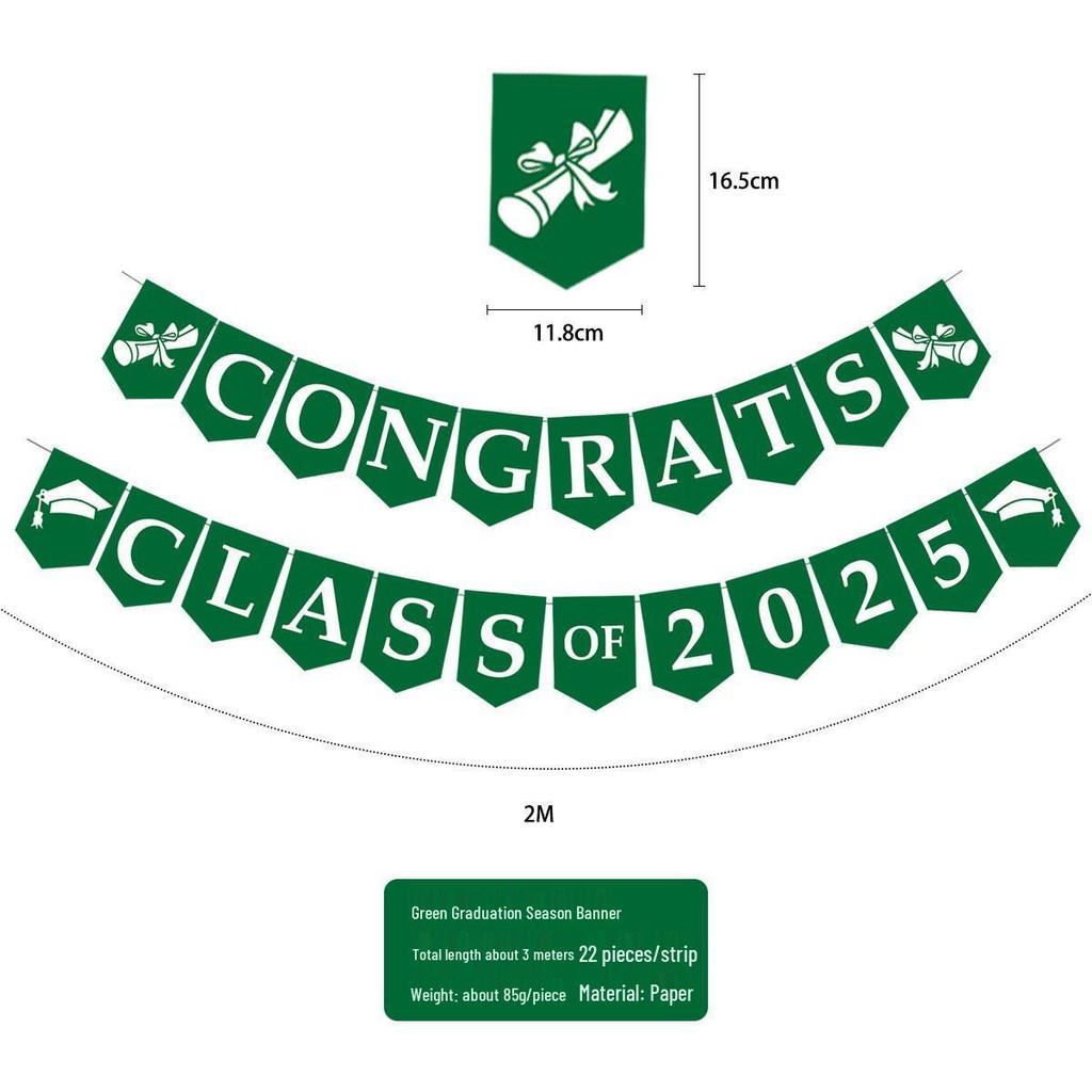 Birthday & Holiday Fishtail Bunting Banner for Parties