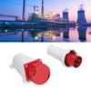 Conjunto de conectores de tomada industrial IP67 à prova d'água 3 fases de energia 4 pinos 63A 3P+E 380415V