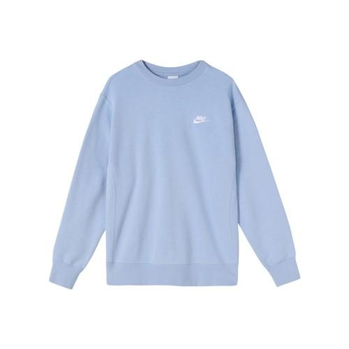 Nike logo embroidered men s sports sweatshirt blue M синий