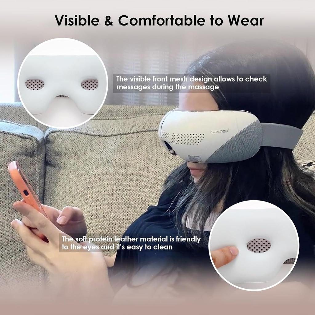 2026 Smart Visual Eye Massager Airbag Pressure Kneading Massage Relieve Fatigue Device Sleep Eye Mask for Improve Sleep Relaxation Gift for Women Men