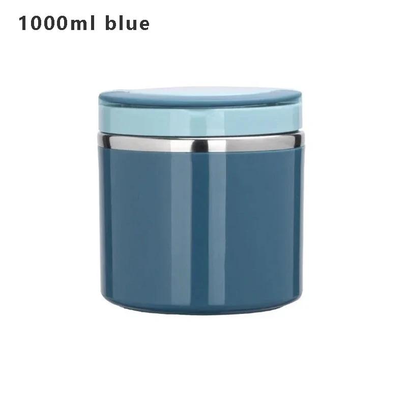 630/1000ml Thermal Soup Cup Insulated Food Jar Stainless Steel Bento Box Microwavable Lunch Containers for School Children